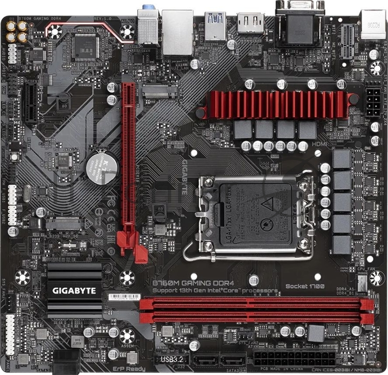 Материнская плата Gigabyte B760M GAMING DDR4 (V1.1) B760 S1700 MATX