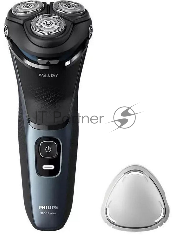 Бритва роторная Philips S3144/00 реж.эл.:3 питан.:аккум. темно-синий
