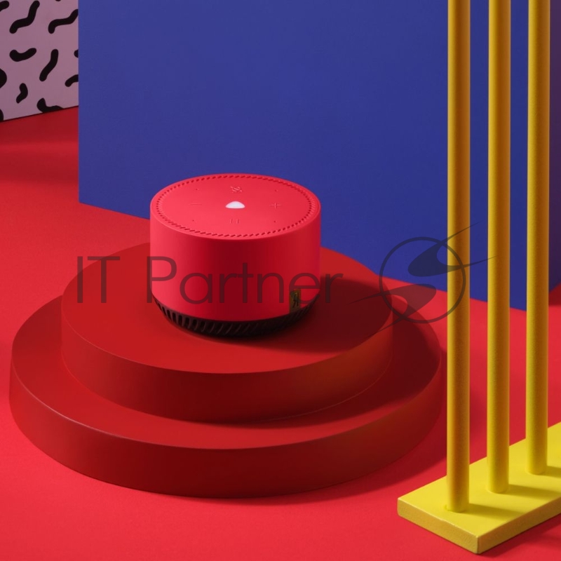 Умная колонка Yandex Станция Лайт Алиса красный 5W 1.0 BT 10м (YNDX-00025R)