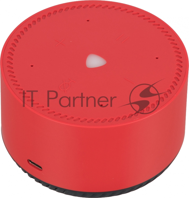 Умная колонка Yandex Станция Лайт Алиса красный 5W 1.0 BT 10м (YNDX-00025R)