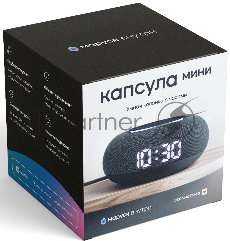 Умная колонка VK Капсула Мини Маруся темно-серый 5W 1.0 BT 10м (MRC02BK)