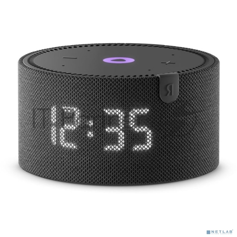 Яндекс Станция Мини 2 черная (c часами) (YNDX-00020K)