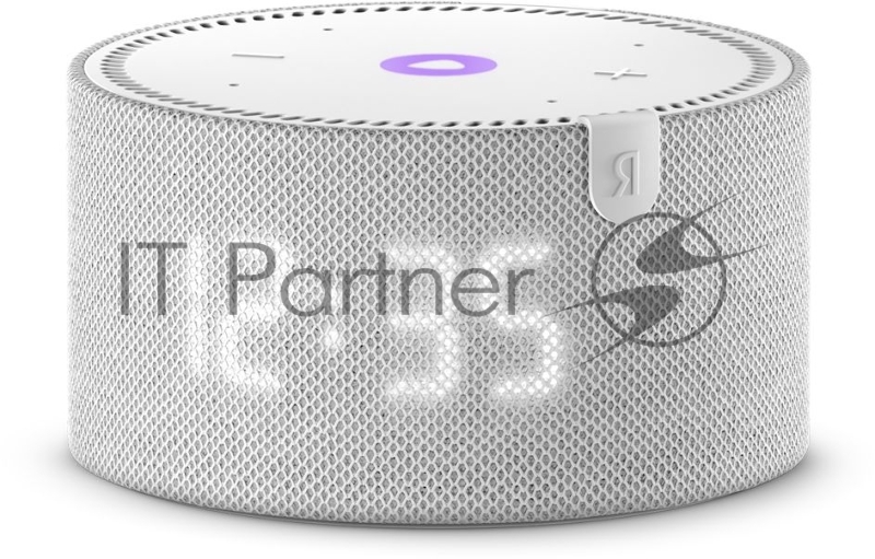 Умная колонка Yandex Станция Новая Станция Мини с часами Алиса серый 10W 1.0 BT 10м (YNDX-00020G)