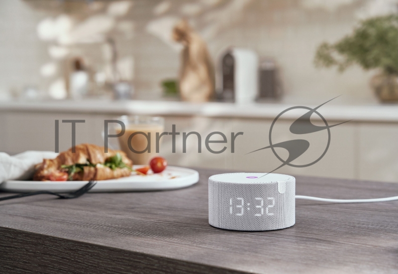 Умная колонка Yandex Станция Новая Станция Мини с часами Алиса серый 10W 1.0 BT 10м (YNDX-00020G)