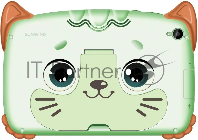 Планшет SunWind Kids 8280C T310 (1.8) 4C RAM2Gb ROM32Gb 8 IPS 1280x800 3G 4G Android 12 мятный 2Mpix 2Mpix BT GPS WiFi Touch microSD 128Gb 4000mAh