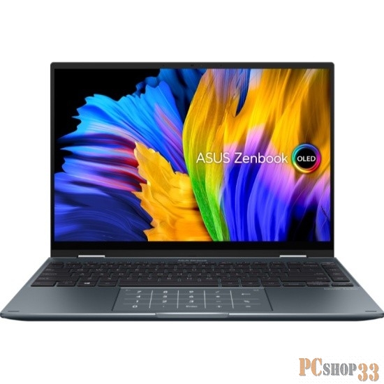Ноутбук ASUS Zenbook 14 Flip UP5401ZA-KN012W Intel® Core i5-12500H/8GB/SSD5 (2880x1800)/OLED)/Touch/Win11/ Grey (90NB0XL1-M002C0)
