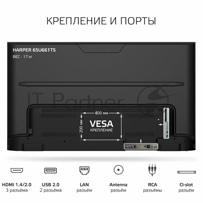 ЖК Телевизор HARPER 65U661TS