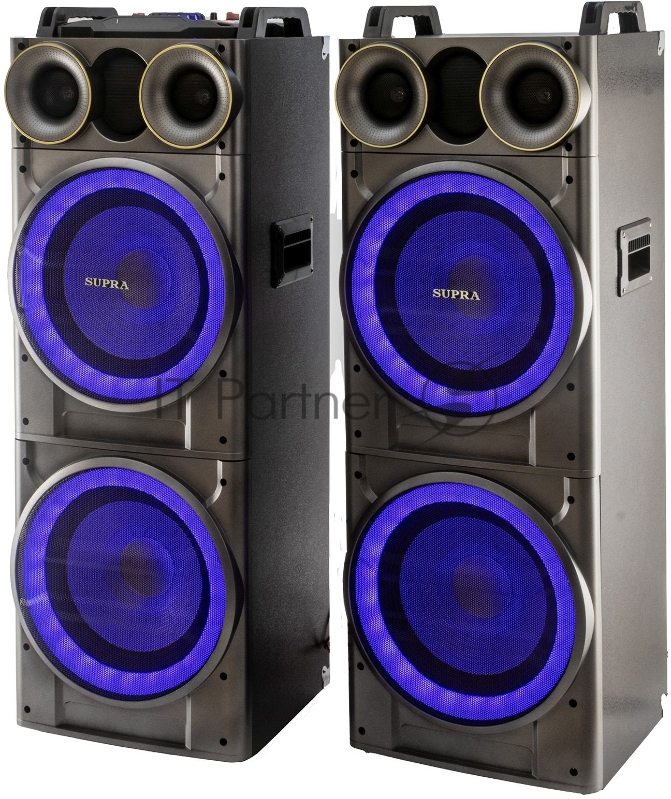 Минисистема Supra SMB-2150 черный 1200Вт FM USB BT SD (в комплекте: активн.+пассив.колонки)