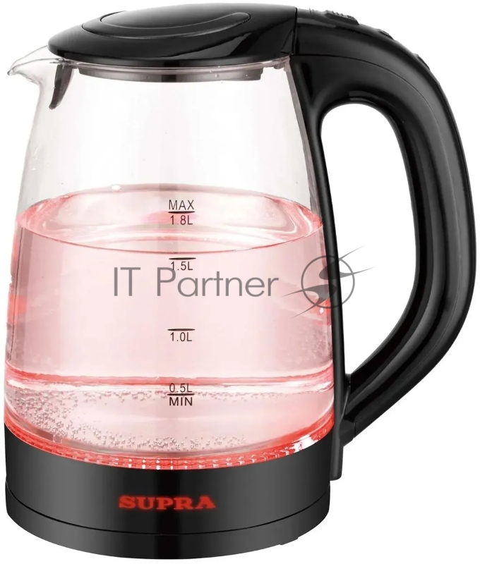Чайник электрический Supra KES-1811G 1.8л. 1850Вт черный (корпус: стекло)