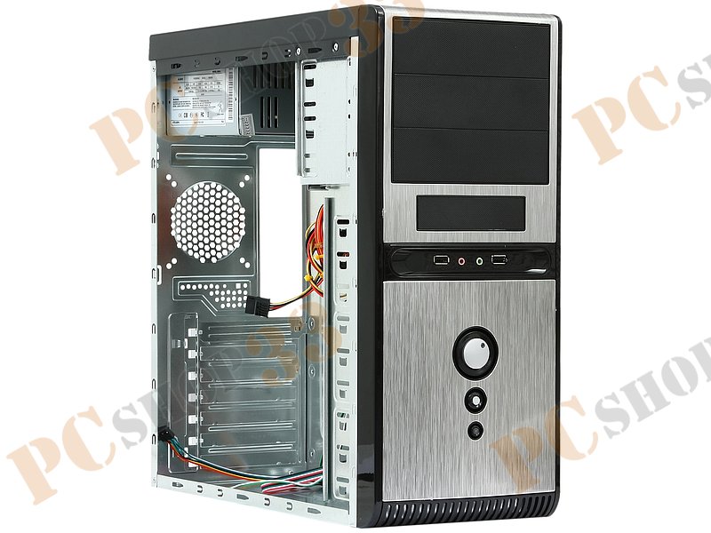 Корпус Miditower Codegen 3336-A11, ATX, черно-серебр. (450Вт)