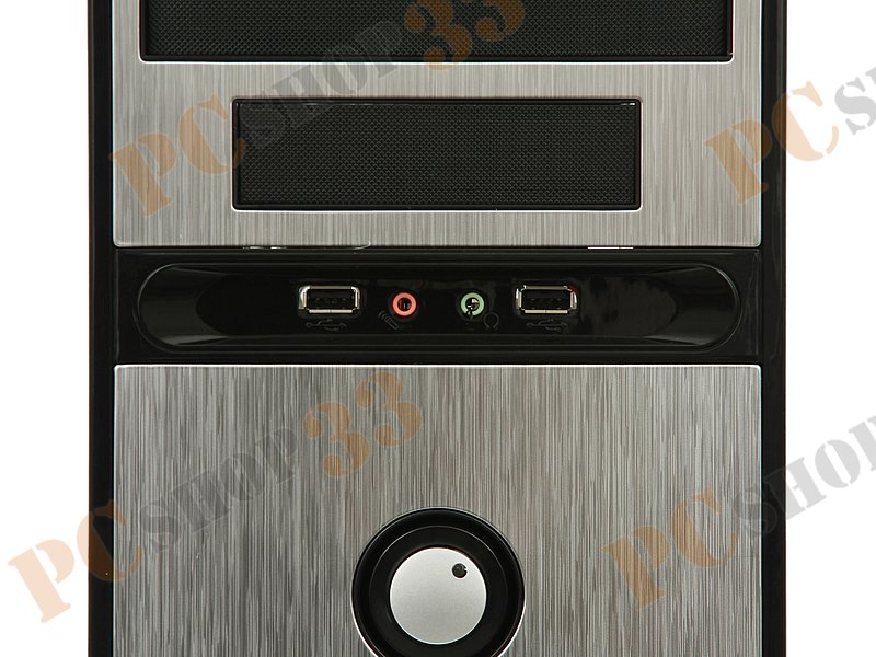 Корпус Miditower Codegen 3336-A11, ATX, черно-серебр. (450Вт)
