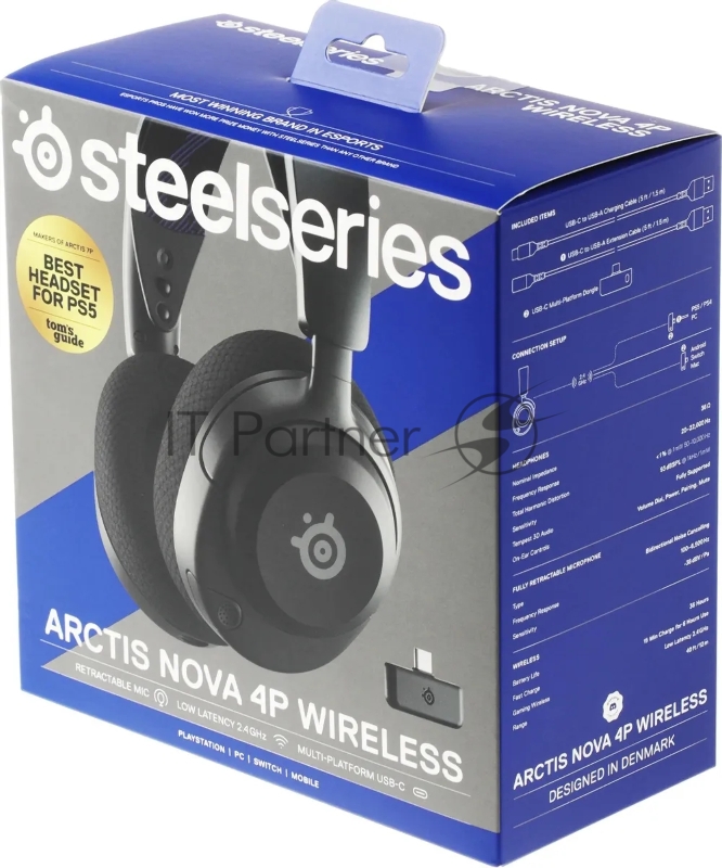 Наушники с микрофоном Steelseries Arctis Nova 4P черный накладные Radio оголовье (61641)
