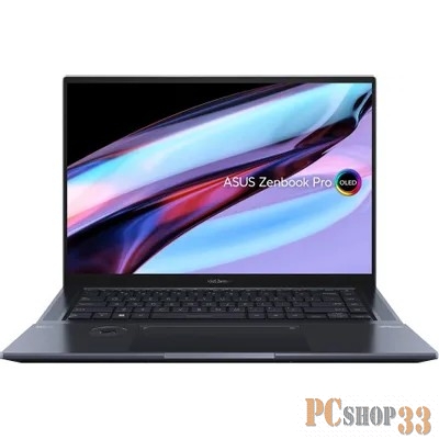 Ноутбук Asus Zenbook Pro 16X OLED UX7602VI-ME097X Core i9 13900H 32Gb SSD1Tb NVIDIA GeForce RTX4070 8Gb 16 OLED Touch 4K (3840x2400) Windows 11 Professional black WiFi BT Cam (90NB10K1-M005D0)