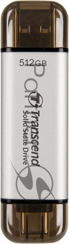 Накопитель SSD Transcend USB-C 512GB TS512GESD310S серебристый USB-A