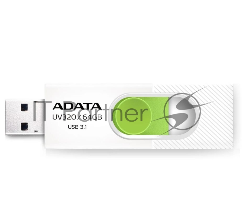 Флеш накопитель 64GB USB 3.2 Gen1 AUV320-64G-RWHGN White/Green