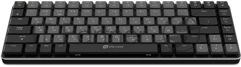 Клавиатура Оклик K615X механическая черный/серебристый USB Multimedia for gamer LED (1934413)