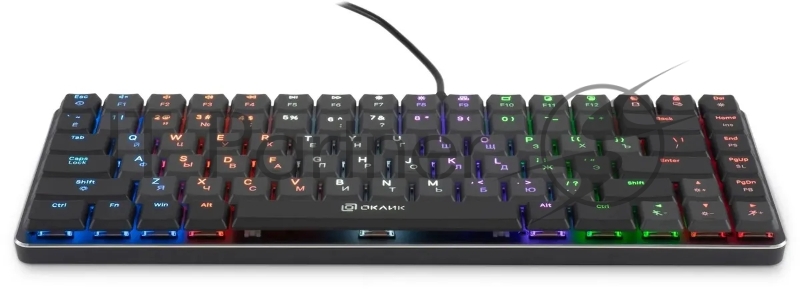 Клавиатура Оклик K615X механическая черный/серебристый USB Multimedia for gamer LED (1934413)