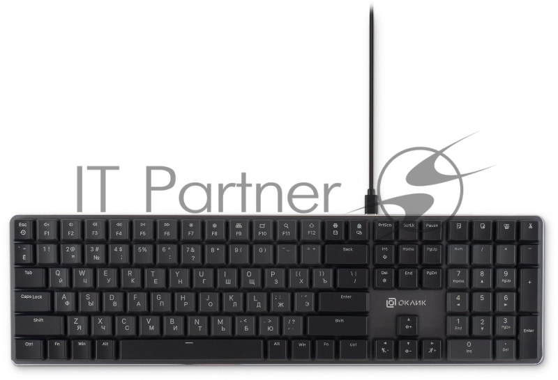 Клавиатура Оклик K953X механическая черный/серый USB Multimedia for gamer LED (1901086)