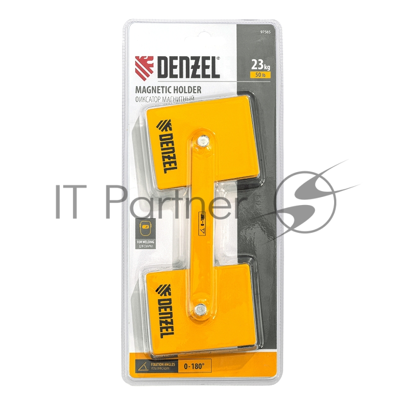 Фиксатор магнитный шарнирный для сварочных работ усилие 2x50 LB// Denzel