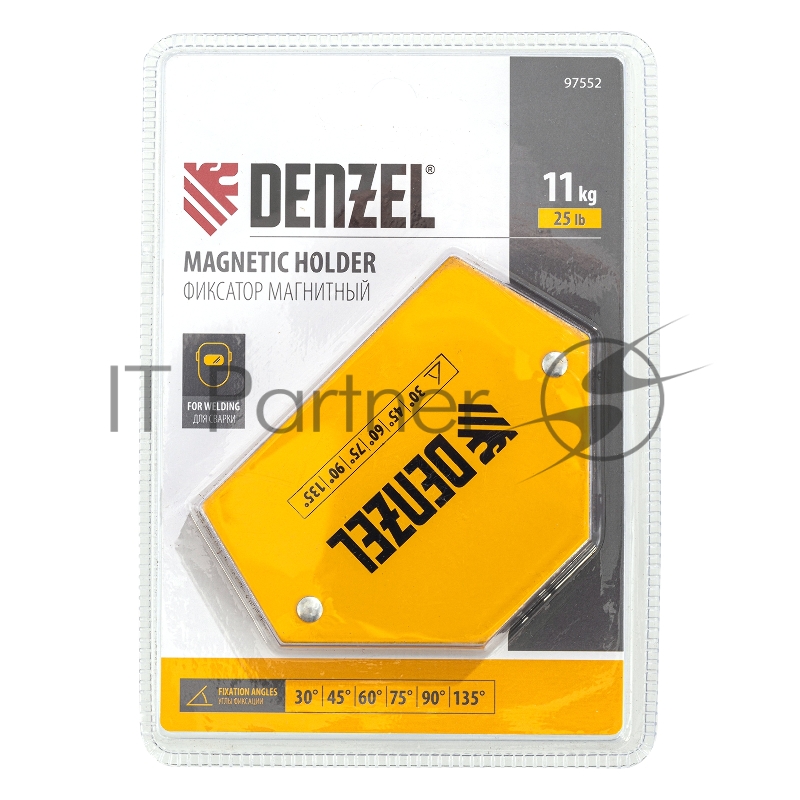 Фиксатор магнитный для сварочных работ усилие 25 LB, 30х45х60х75х90х135 град.// Denzel