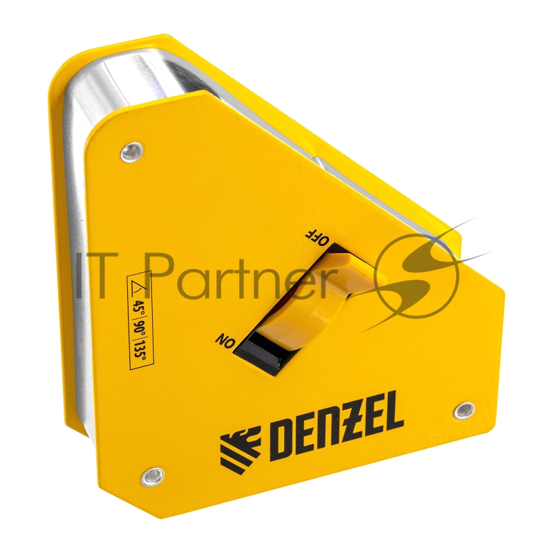 Фиксатор магнитный отключаемый для сварочных работ усилие 55 LB, 45х90 град.// Denzel