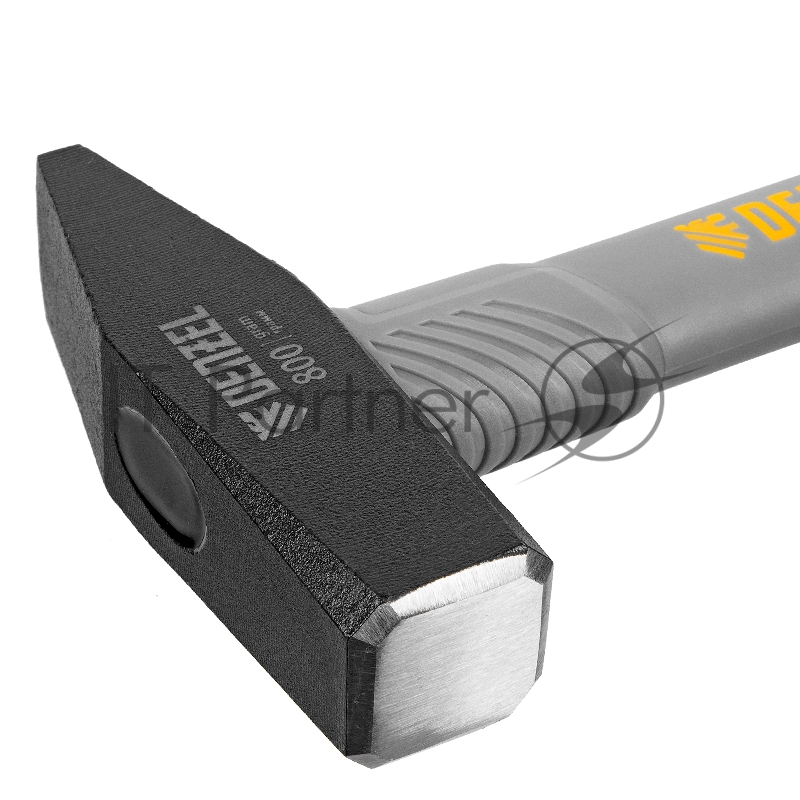 Молоток слесарный, 800 г, кованый, фибергласовая рукоятка c TPR покрытием // Denzel