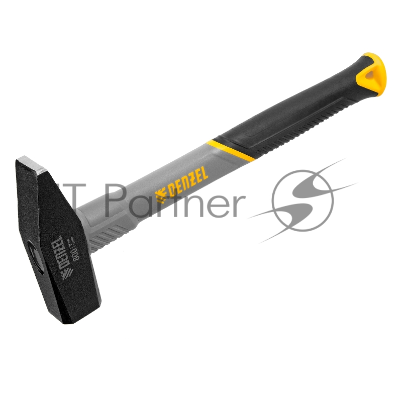 Молоток слесарный, 800 г, кованый, фибергласовая рукоятка c TPR покрытием // Denzel