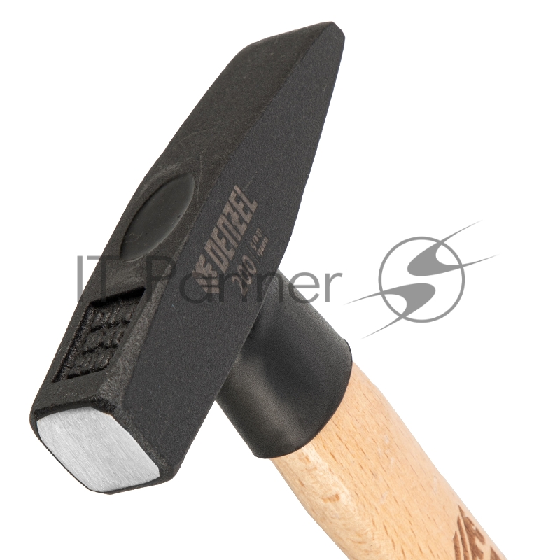 Молоток слесарный, 200 г, кованый квадратный боек, буковая рукоятка// Denzel