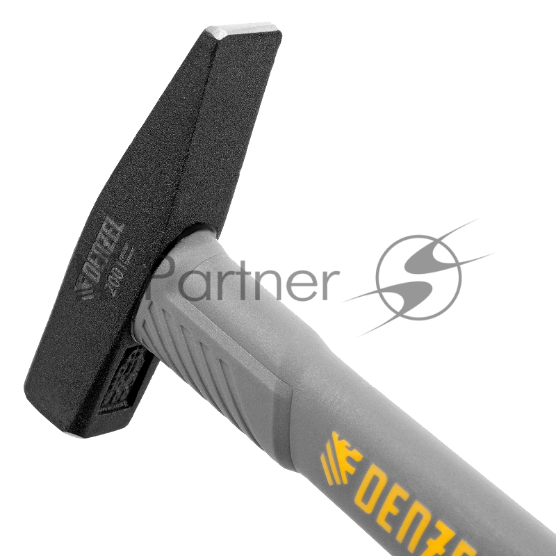 Молоток слесарный, 200 г, кованый, фибергласовая рукоятка c TPR покрытием // Denzel