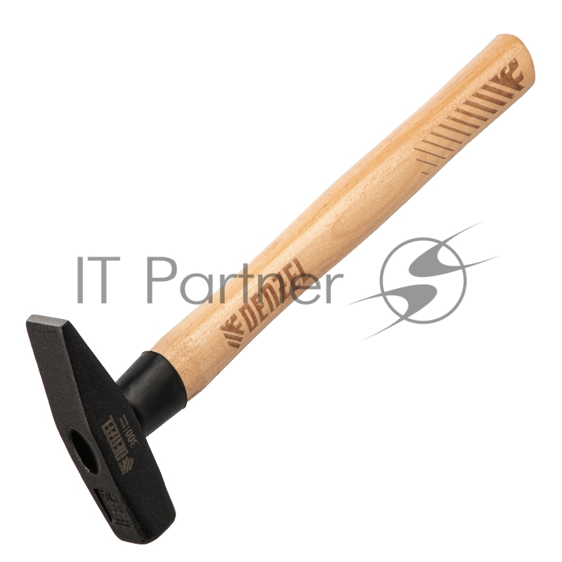 Молоток слесарный, 300 г, кованый квадратный боек, буковая рукоятка// Denzel