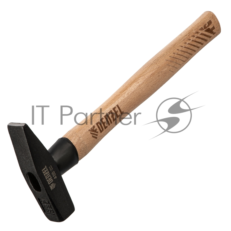 Молоток слесарный, 400 г, кованый квадратный боек, буковая рукоятка// Denzel