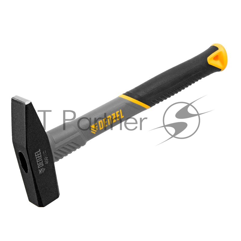 Молоток слесарный, 400 г, кованый, фибергласовая рукоятка c TPR покрытием // Denzel