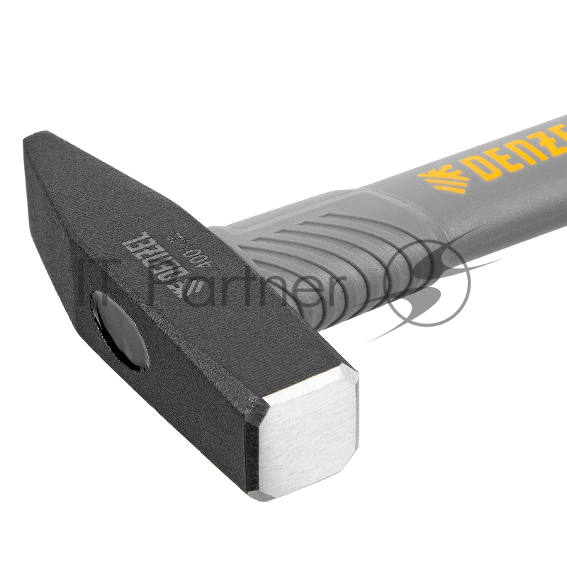 Молоток слесарный, 400 г, кованый, фибергласовая рукоятка c TPR покрытием // Denzel