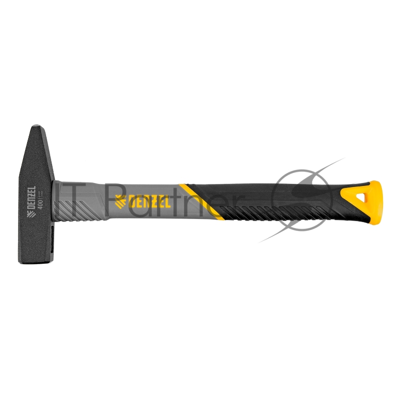 Молоток слесарный, 400 г, кованый, фибергласовая рукоятка c TPR покрытием // Denzel