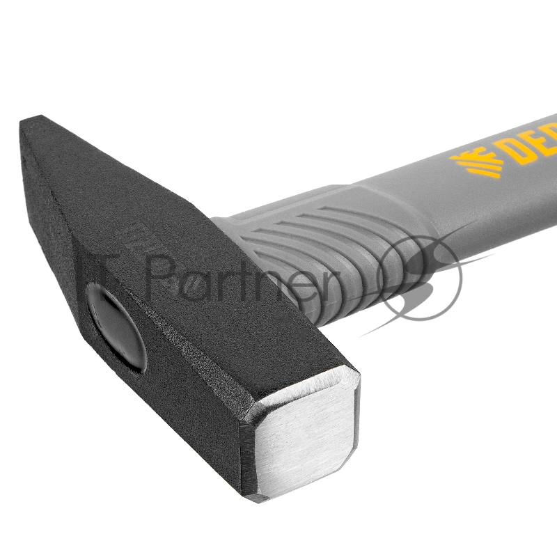 Молоток слесарный, 500 г, кованый, фибергласовая рукоятка c TPR покрытием // Denzel