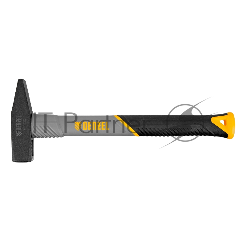 Молоток слесарный, 500 г, кованый, фибергласовая рукоятка c TPR покрытием // Denzel