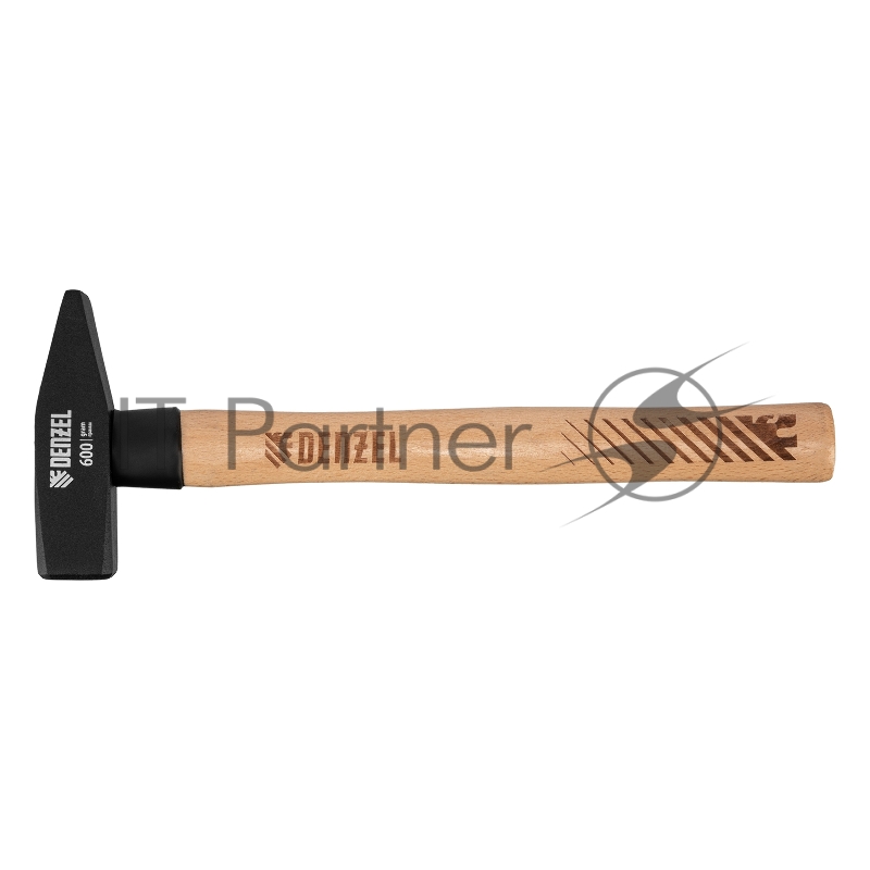 Молоток слесарный, 600 г, кованый квадратный боек, буковая рукоятка// Denzel