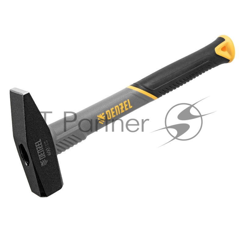 Молоток слесарный, 600 г, кованый, фибергласовая рукоятка c TPR покрытием // Denzel