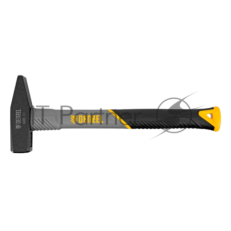 Молоток слесарный, 600 г, кованый, фибергласовая рукоятка c TPR покрытием // Denzel