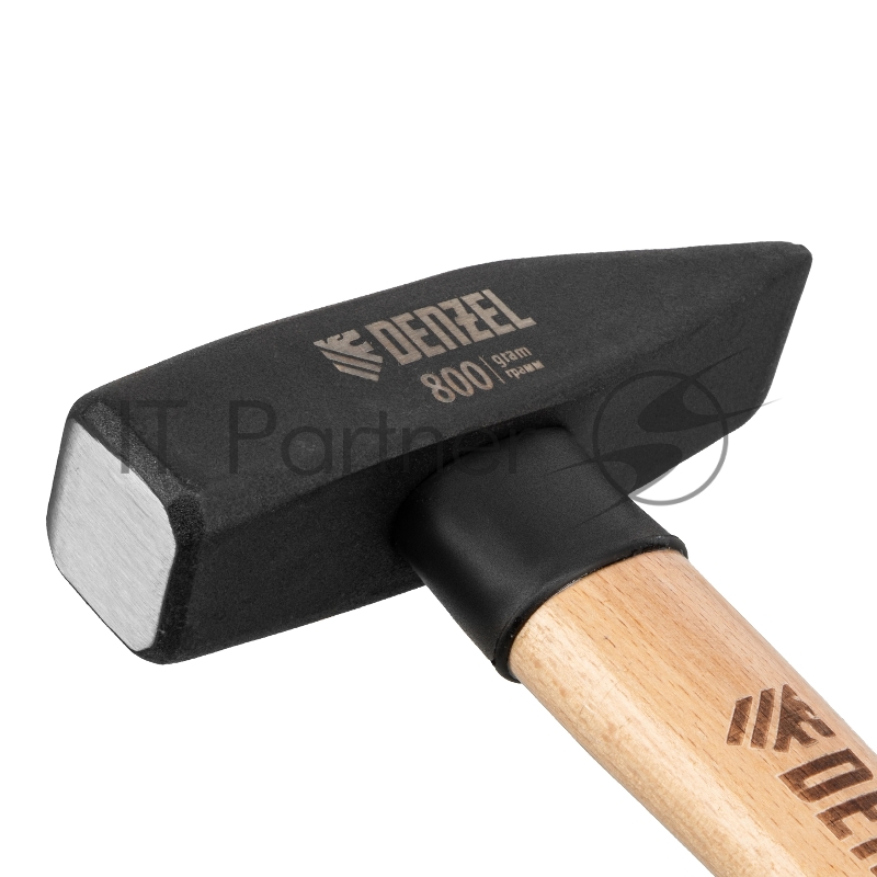 Молоток слесарный, 800 г, кованый квадратный боек, буковая рукоятка// Denzel