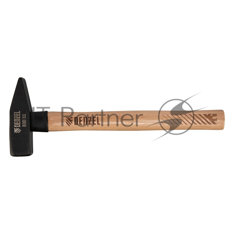 Молоток слесарный, 800 г, кованый квадратный боек, буковая рукоятка// Denzel