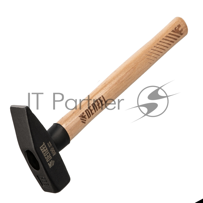 Молоток слесарный, 800 г, кованый квадратный боек, буковая рукоятка// Denzel