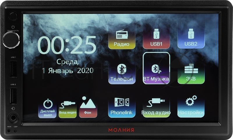 Автомагнитола Ural Молния МАС-МЛ 413 2DIN 4x25Вт 7 ПДУ (МОЛНИЯ МАС-МЛ 413)