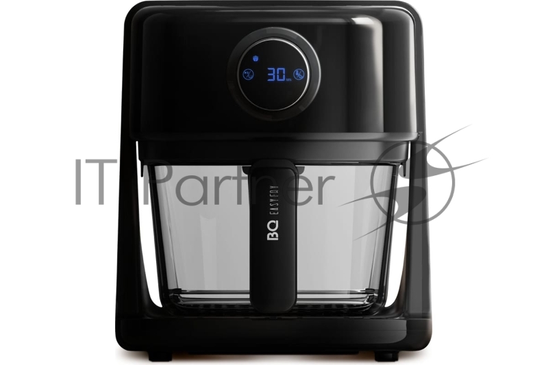 Аэрогриль BQ GR2004 Black. Мощность 1400Вт/Объем 3л/ Циркуляция воздушних потоков/ Приготовление еды без жира и масла/ 8 встроенных программ/ Съемная корзина из жаропрочного стекла.