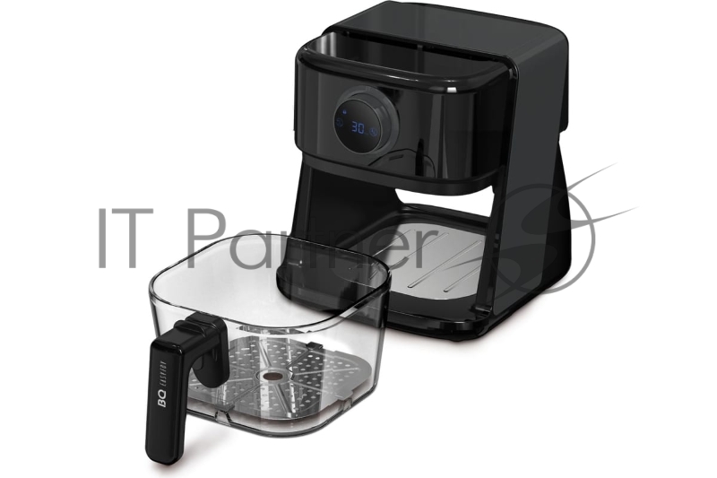 Аэрогриль BQ GR2004 Black. Мощность 1400Вт/Объем 3л/ Циркуляция воздушних потоков/ Приготовление еды без жира и масла/ 8 встроенных программ/ Съемная корзина из жаропрочного стекла.