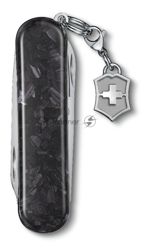Нож перочинный Victorinox Classic Brilliant Carbon (0.6221.90) 58мм 5функц. черный/серебристый подар.коробка