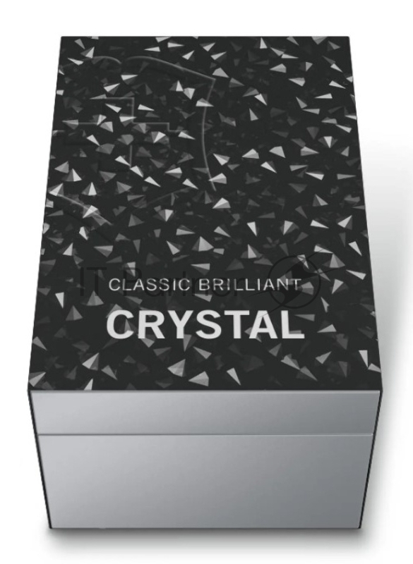 Нож перочинный Victorinox Classic Brilliant Crystal (0.6221.35) 58мм 5функц. черный/серебристый подар.коробка