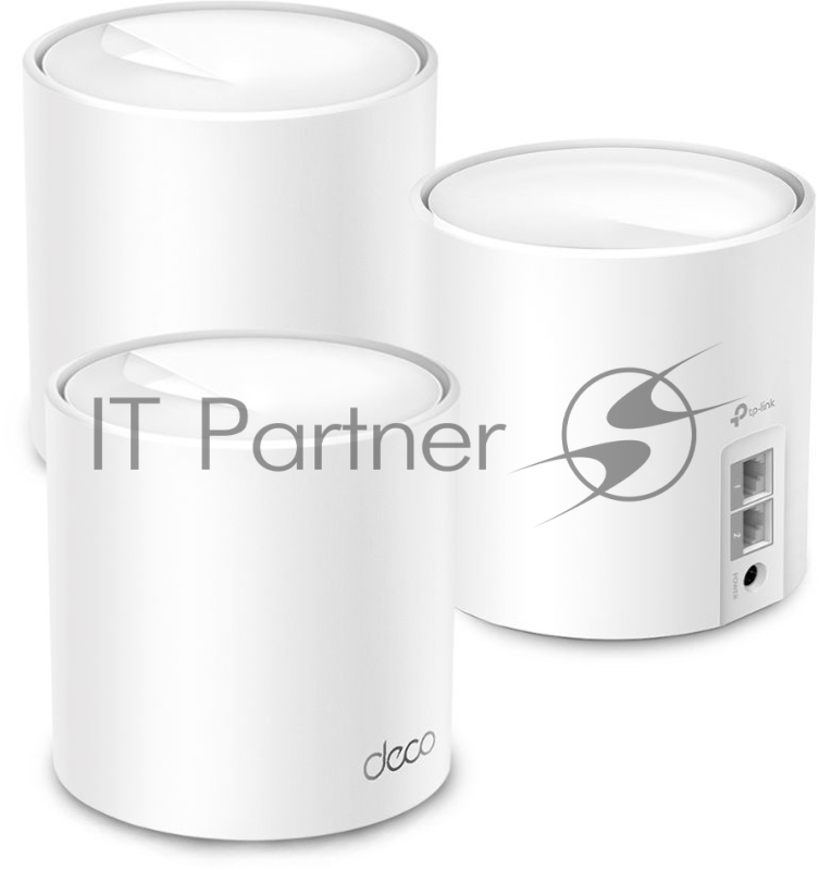 Бесшовный Mesh роутер TP-Link Deco X10 (DECO X10(3-PACK)) AX1500 10/100/1000BASE-TX белый (упак.:3шт)