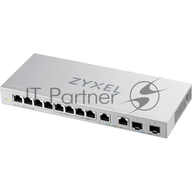 Коммутатор Zyxel XGS1010-12-ZZ0102F 8x1Гбит/с 2x2.5Гбит/с 2SFP+ неуправляемый