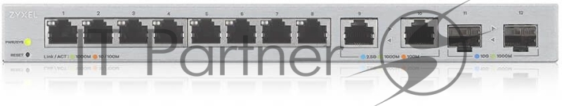 Коммутатор Zyxel XGS1210-12-ZZ0102F 8x1Гбит/с 2x2.5Гбит/с 2SFP+ управляемый